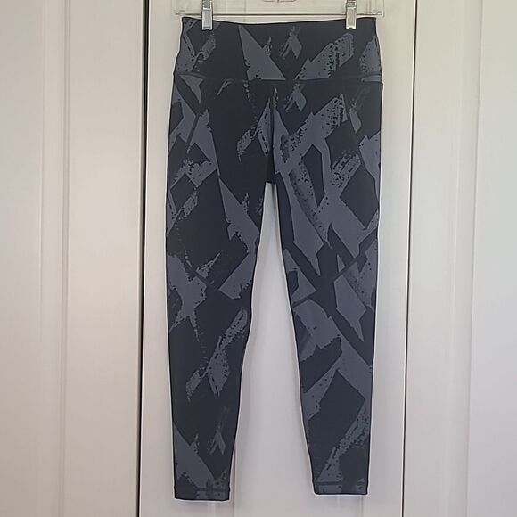 Sweaty Betty Power Workout 7/8 Gym Leggings, Blue Paint Print Size S - Picture 3 of 13